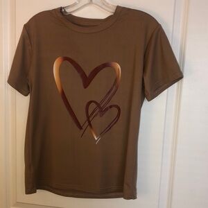 Brown Heart Graphic T-Shirt